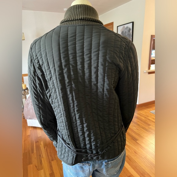 πHPπ PRADA Olive Green Quilted Double Zip Nylon Jacket - Picture 5 of 13